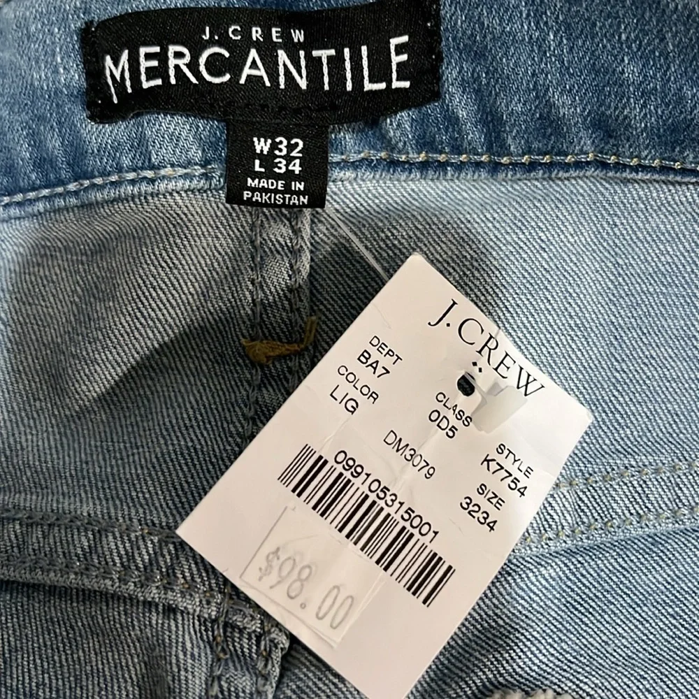 J Crew‎ Mercantile straight jeans, size 32/34, NWT